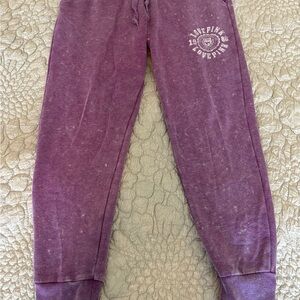 Purple Acid Washed Jogger Pants